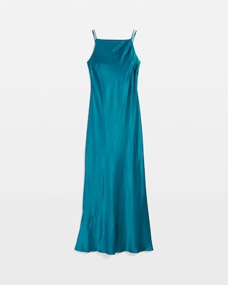 Square Neck Satin Slip Dress | White House Black Market